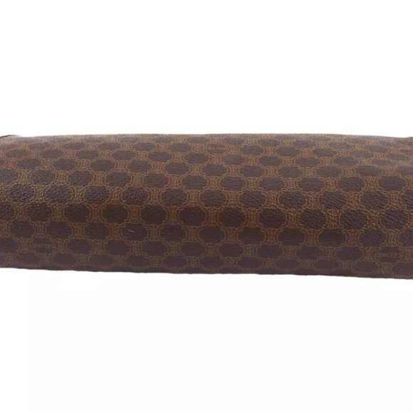 CELINE Clutch Bag Macadam Beige PVC ?~ Leather Authentic - Picture 5 of 10